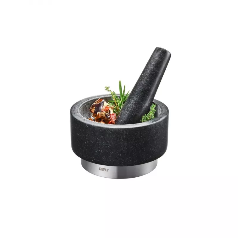 Moździerz GEFU 35300 Czarna stal nierdzewna Granit 14 cm