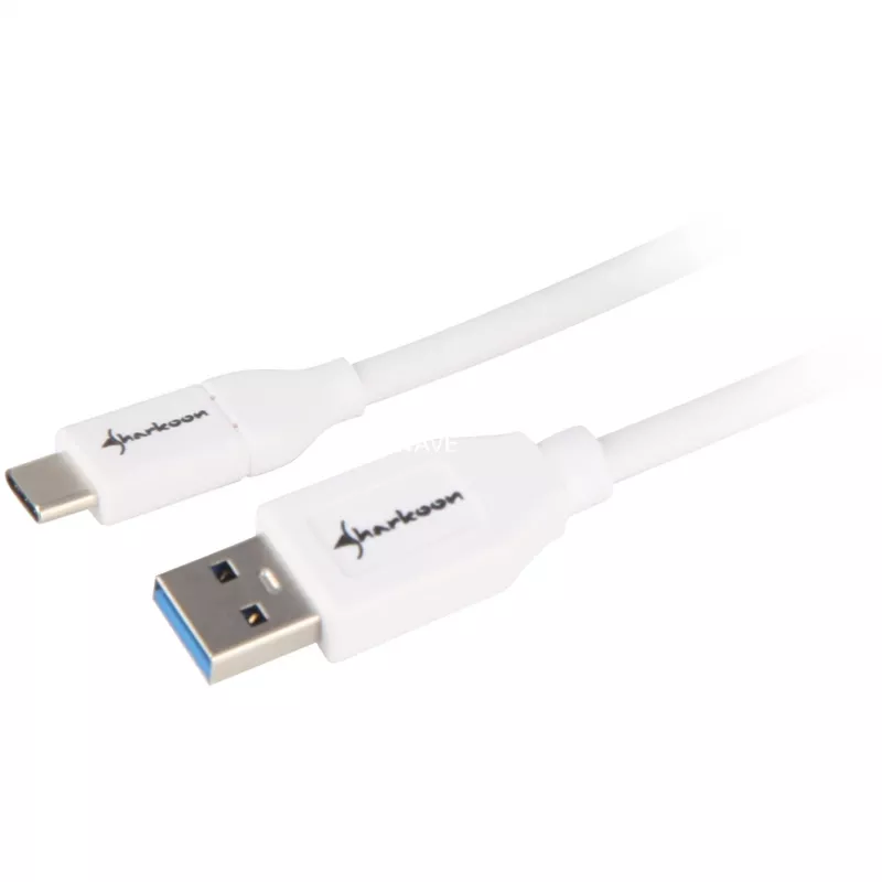 Kabel USB 3.2 Gen 2, wtyczka USB-A > USB-C (biały, 1 metr)