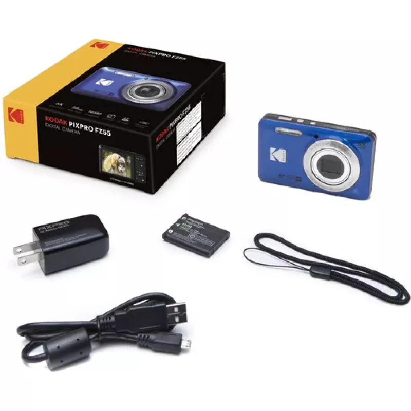 Kodak PIXPRO FZ55 1/2,3 Aparat kompaktowy 16 MP CMOS 4608 x 3456 pikseli Niebieski (FZ55BL)