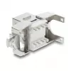Moduł Keystone DELOCK RJ45 do LSA Kat.6A ekranowany beznarzędziowy, płaski, srebrny/biały, z osłoną przeciwpyłową