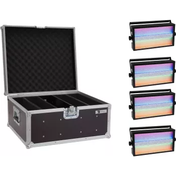 EUROLITE LED Super Strobe Set 20000679 — 4 lampy stroboskopowe LED z walizką transportową