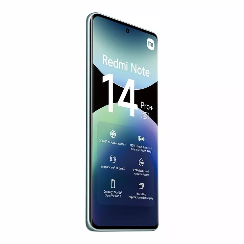 Smartfon Xiaomi Redmi Note 14 Pro+ 5G — 6,67 cala AMOLED, 8 GB RAM, 256 GB, 200 MP, IP68, 5110 mAh