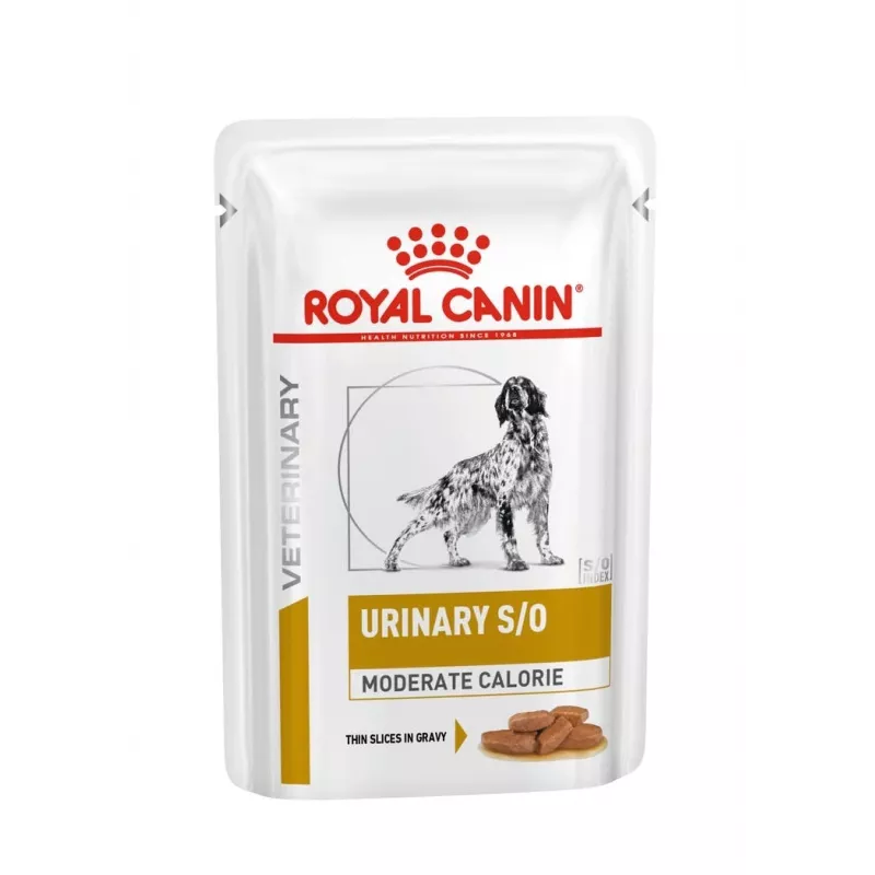 Mokra karma dla psa Royal Canin Urinary S/O Moderate Calorie saszetki 12 x 100 g, dorosłe, 80% wilgotności, 8% białka