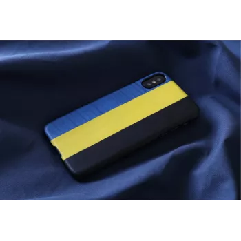 Etui na smartfona man and wood dla iPhone X/XS — dandy niebieski Czarny, ochronna twarda skorupa