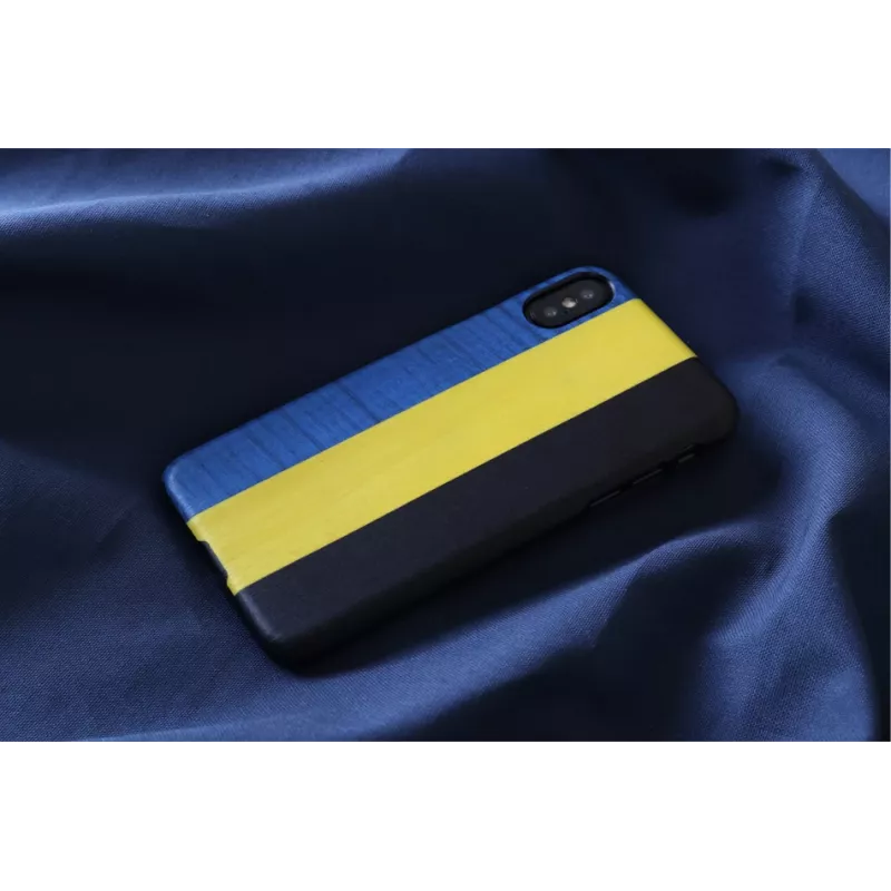 Etui na smartfona man and wood dla iPhone X/XS — dandy niebieski Czarny, ochronna twarda skorupa