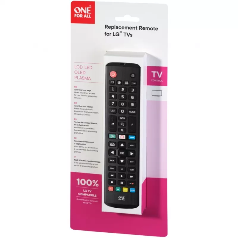 One For All TV Replacement Remotes LG TV Replacement Remote Control