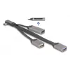 DeLOCK 64303 USB 3.2 Gen 1 Type-C Hub 5000 Mbit/s Szary