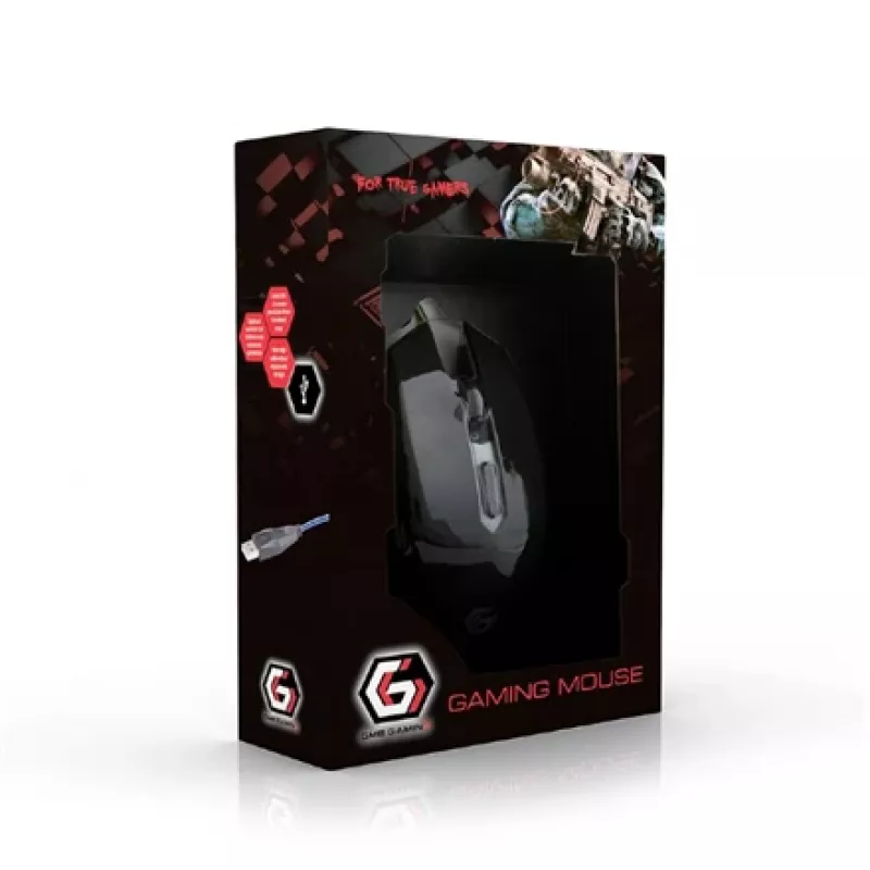 Myszka USB optyczna gamingowa/czerwona MUSG-001-R GEMBIRD