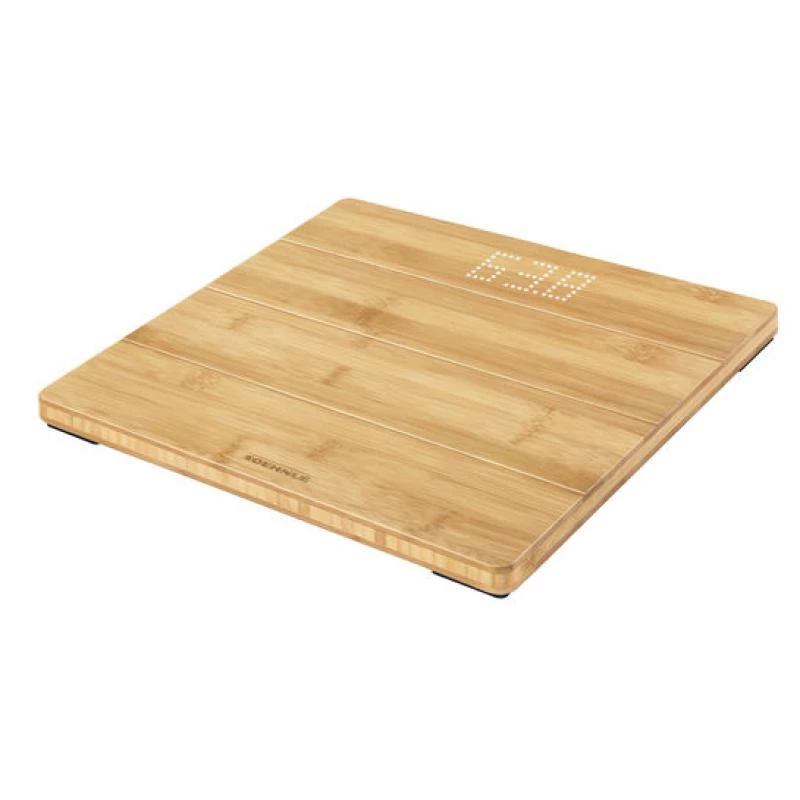 Soehnle Style Sense Bamboo Magic elektroniczna waga łazienkowa kwadratowa bambusowa (63880)
