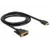 Przewód adaptera wideo DeLOCK 85583 1.5m DVI-D HDMI Typ A Czarny