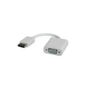 Adapter DisplayPort-VGA, DisplayPort ST - VGA BU, VGA D-Sub, wtyk, gniazdo, biały