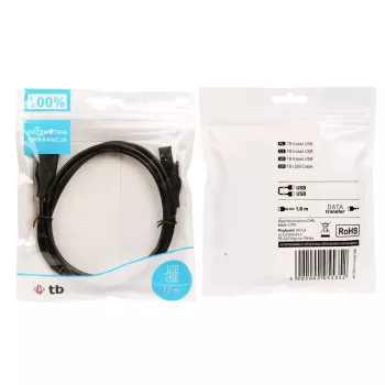Kabel USB AM-AM 1.8 czarny
