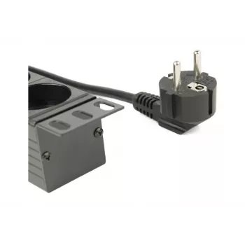Listwa zasilająca GEMBIRD EG-PDU-014 — 8× gniazda typu F, 16 A, kabel 3 m, rack 1U, 3680 W, czarna