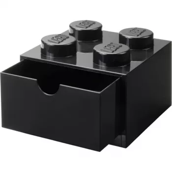LEGO szuflada biurkowa 4, pudełko do przechowywania czarne, wypustki
