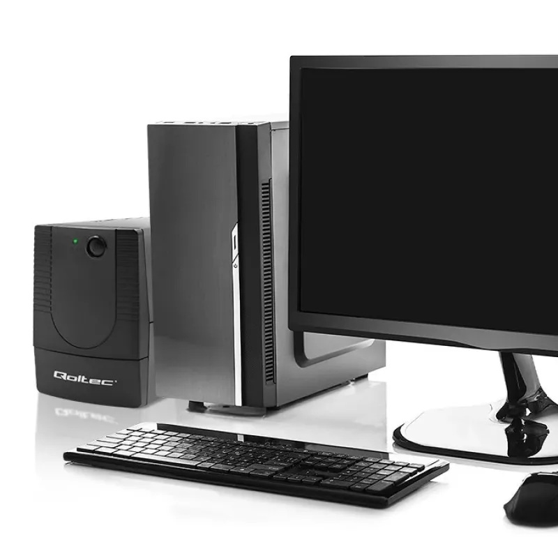 Qoltec 53772 zasilacz awaryjny (UPS) Line-Interactive 0.65 kVA 360 W 1 gniazdo AC