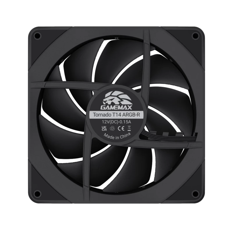 GAMEMAX TORNADO T14 ARGB-R 140mm Wentylator Obudowy - Czarny
