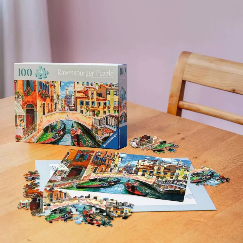 Puzzle Ravensburger 100 el. Miasto 275×195 mm, wiek 9+