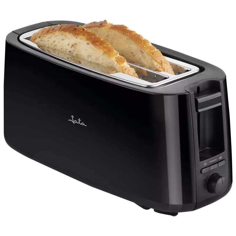 Toster Jata JETT1585 2-kromkowy 1400 W Czarny przyciski pokrętło 230 V szerokość szczeliny 25 cm głębokość szczeliny 3 cm