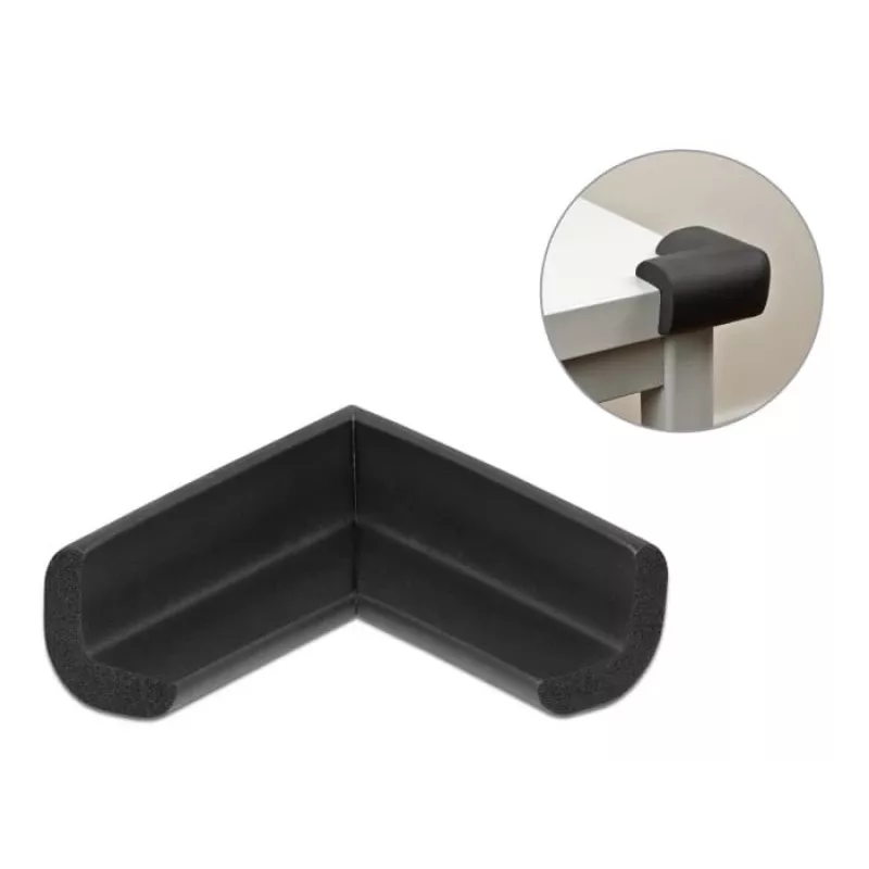 Piankowa ochrona krawędzi DeLOCK 18397 56 x 56 x 22 mm czarna