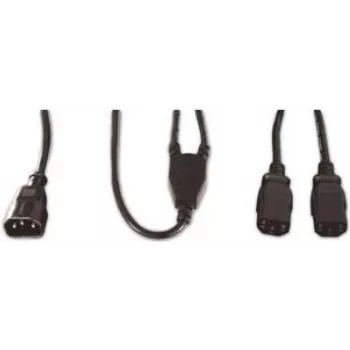 Kabel zasilający Tecline 580490 Czarny 1,8 m Wtyk C13 2 x Wtyk C13