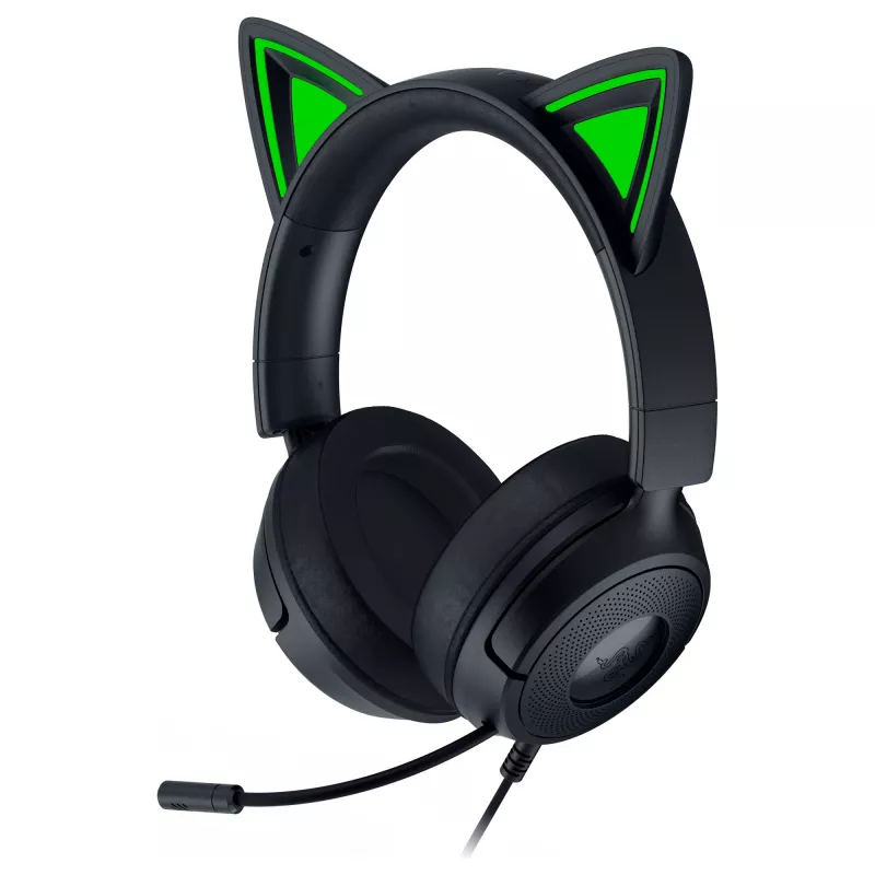 Przewodowy zestaw słuchawkowy do gier Razer Kraken Kitty V3 X — nauszny, zintegrowany mikrofon