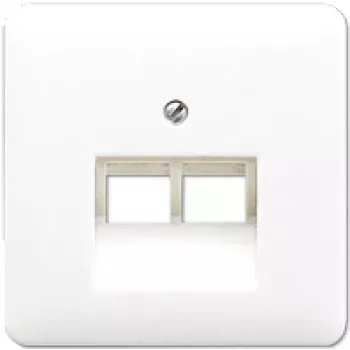 Gniazdo ścienne RJ-45 JUNG CD 569-2 UA WW białe — termoplastyczne