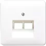 Gniazdo ścienne RJ-45 JUNG CD 569-2 UA WW białe — termoplastyczne
