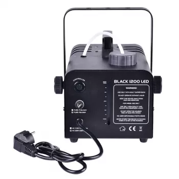 Generator dymu mgłowego Light4Me Czarny 1200 1200W, zbiornik 3 l, 4 lampy, przepływ 340 m³/min
