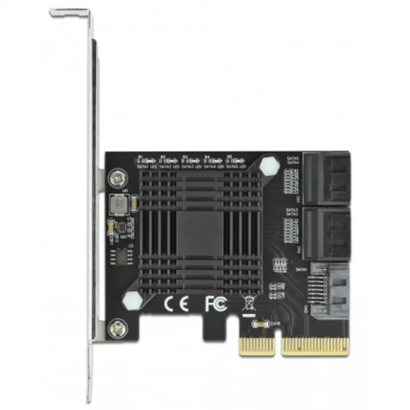 Karta SATA PCI Express x4 DeLOCK 5 portów Low Profile