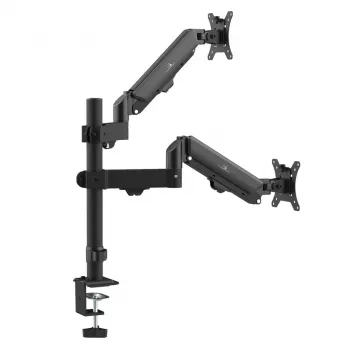 Uchwyt na 2 monitory Maclean, sprężyna gazowa, 17-32 inch, 2-10 kg, czarny, MC-136