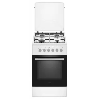 Kuchenka elektryczno-gazowa MPM MPM-56-KGM-04, 4 palniki, 56 cm, piekarnik elektryczny, czarny