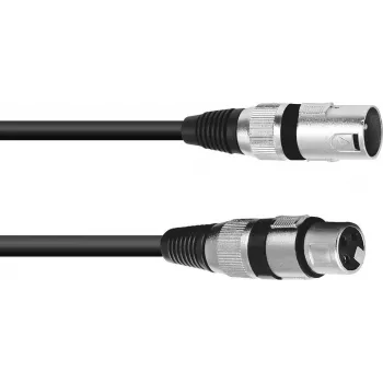 Kabel głośnikowy PSSO 2x2,5 mm², złącza XLR, 5 m, czarny