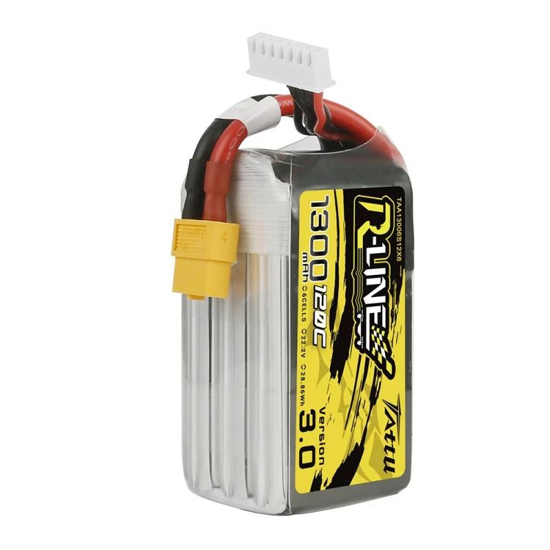Bateria Tattu R-Line Version 3.0 1300mAh 22.2V 120C 6S1P XT60