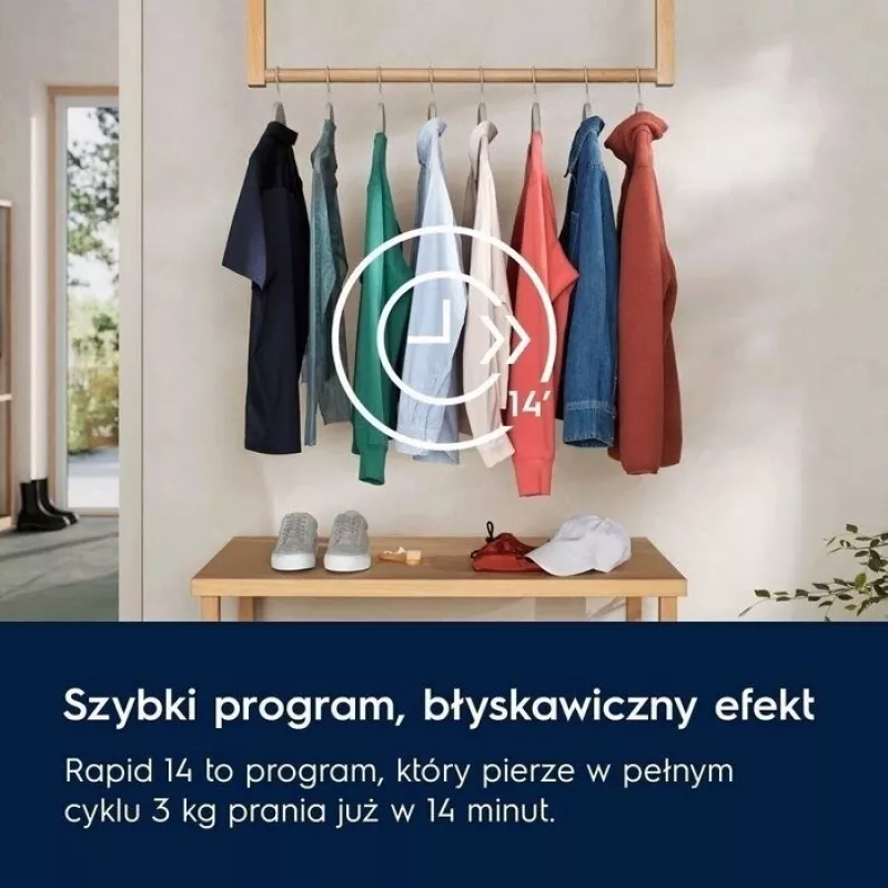 Wolnostojąca pralka Electrolux EW6F2484P, 8 kg, 1400 obr./min, klasa energetyczna A, bęben 53 L