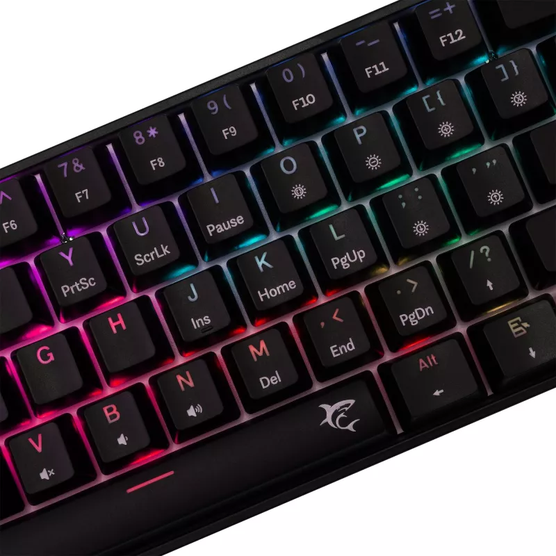 Mechaniczna klawiatura gamingowa White Shark Shinobi-2 z przełącznikami czerwony, czarna, układ US