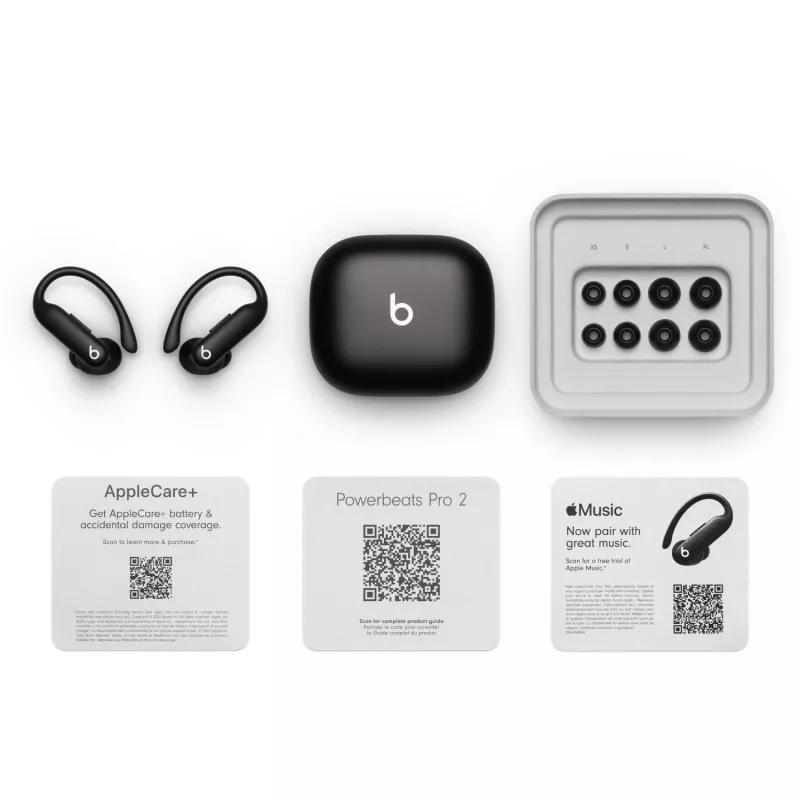 Słuchawki Beats Powerbeats Pro 2, DiamantCzarny, douszne, bezprzewodowe, MX723ZM/A