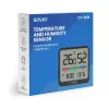 Wewnętrzny czujnik temperatury i wilgotności SAVIO CT-01/B wolnostojący, LCD, -10–55°C, 10–99% RH, CR2032