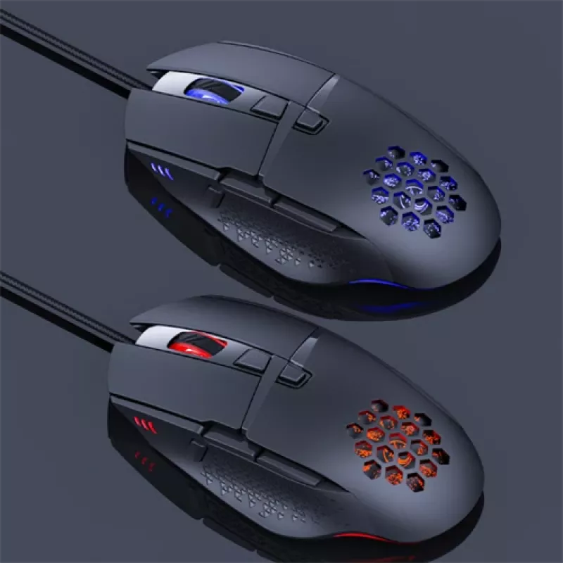 Lumi Legend WM03G-16 Mysz przewodowa, USB typu A, optyczna, 7200 DPI, czarna