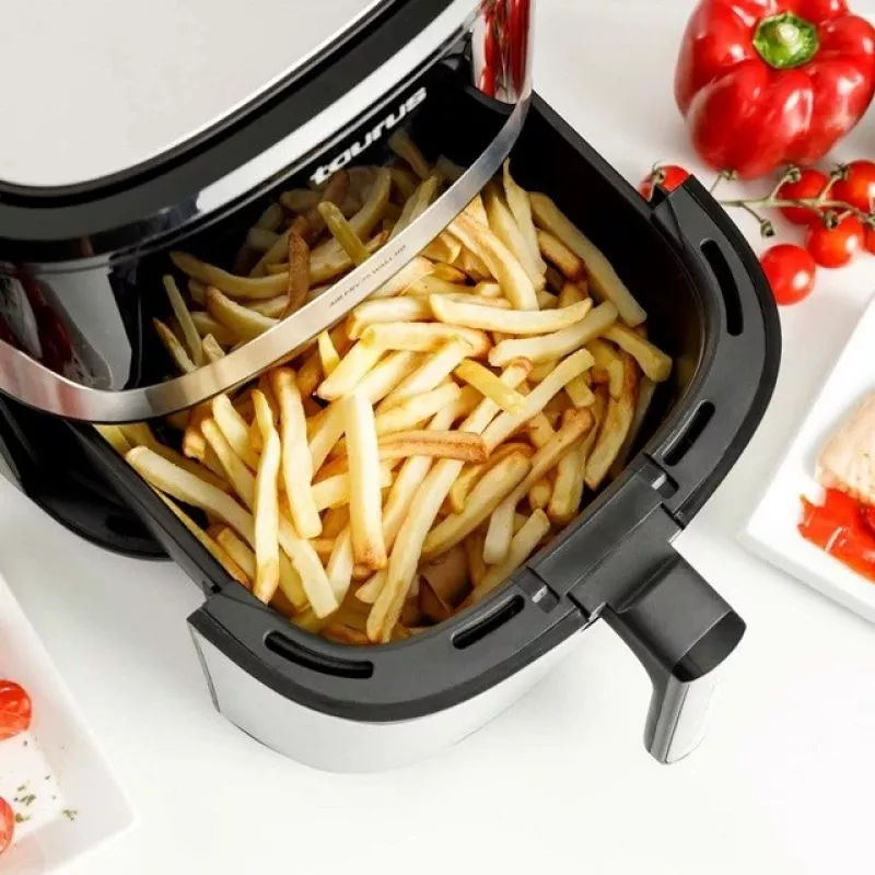 Frytkownica beztłuszczowa Taurus Air Fry 7S 1600 W 6,5 l, stal nierdzewna, 8 programów, 80–200 °C, sterowanie dotykowe