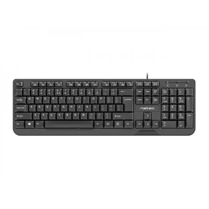 Klawiatura NATEC TROUT SLIM USB, układ US, czarna