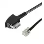 Wentronic Goobay Kabel połączeniowy TAE-N (Międzynarodowe wyprowadzenie pinów) 4-pin, Czarny, 6 m - Wtyczka TAE-N na wtyczkę RJ11/RJ14 (6P4C) (50952)