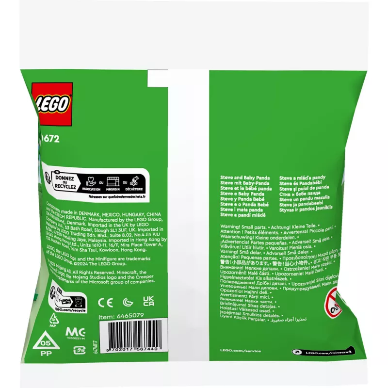 LEGO Minecraft Steve i mała panda 30672 Polybag