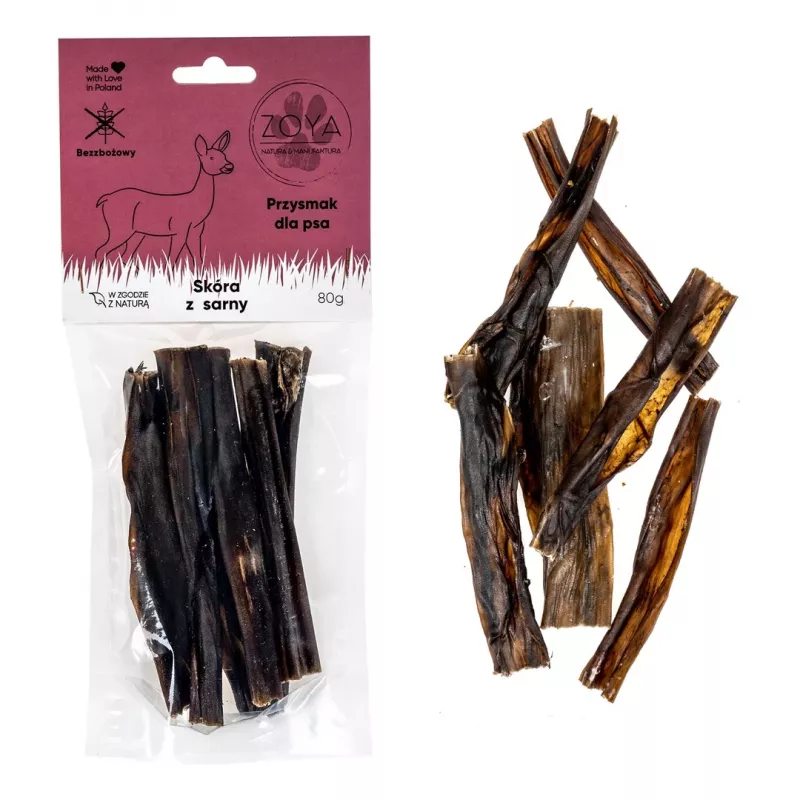 ZOYA Skóra sarny – przysmak dla psa – 80g