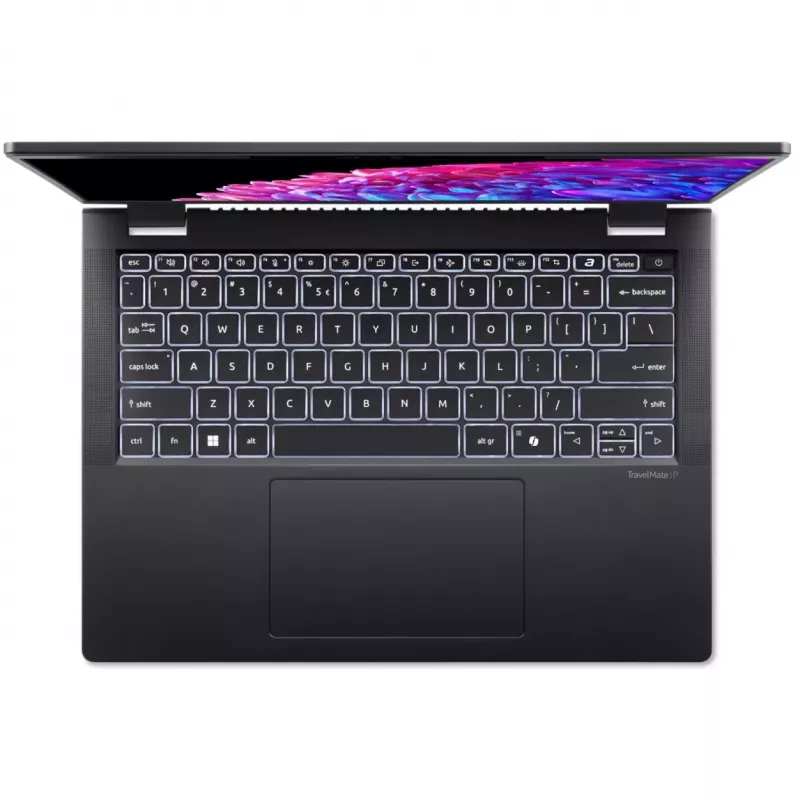 Acer TravelMate P6 14 TMP614-73-TCO - 180° konstrukcja zawiasu - Intel Core Ultra 5 125H / 1.2 GHz - Evo - Win 11 Pro - Intel Arc Graphics - 32 GB RAM - 1.024 TB SSD NVMe - 35,6 cm (14) (NX.B5LEG.002)