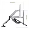 Uchwyt do monitora Maclean MC-860N, z siłownikiem gazowym, 13-27 cali, 8 kg, czarny