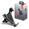 Uchwyt samochodowy Crong CRG-CH4-BLK do smartfonów — regulowany, kompaktowy design