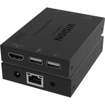 Vision TC-HDMIIPRX/3 - KVM-/Audio-/Infraczerwony-Extension - Odbiornik - przez CAT 6 - USB - do 150 m
