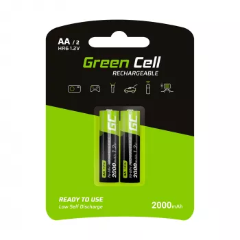 Akumulator zielony Cell GR06 AA NiMH 1.2 V 2000 mAh, 2 szt., 50.5 mm