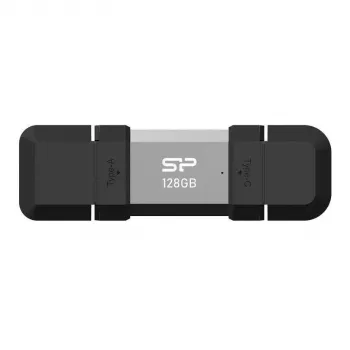 Silicon Power SP128GBUC3C51V1S Pamięć USB 128 GB USB Type-A / USB Type-C 3.2 Gen 1 (3.1 Gen 1) Czarny, Srebrny