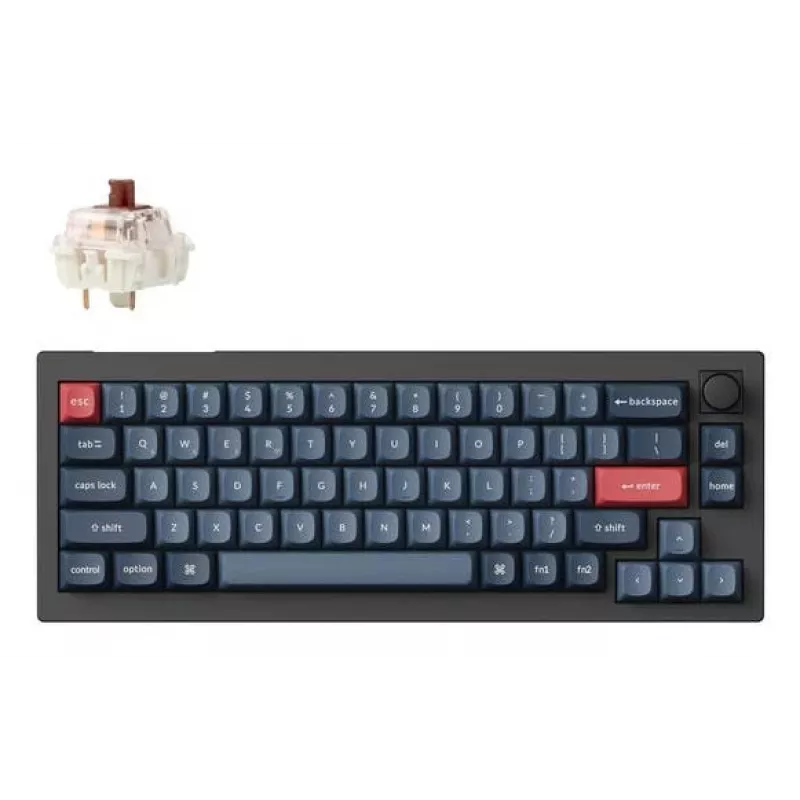Mechaniczna klawiatura Keychron V2 MAX z przełącznikami Gateron Jupiter Brown, czarna, układ US